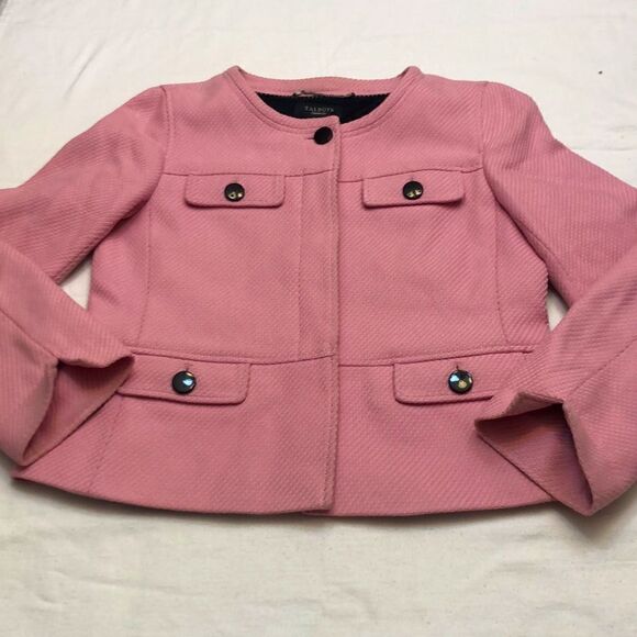 Talbots womens pink button front jacket. 100% cotton size 10 - Picture 10 of 10